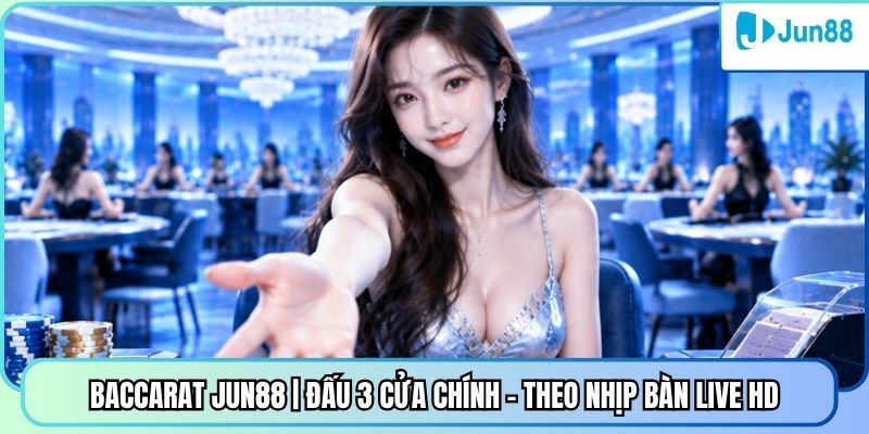 Baccarat Jun88 | Đấu 3 Cửa Chính - Theo Nhịp Bàn Live HD