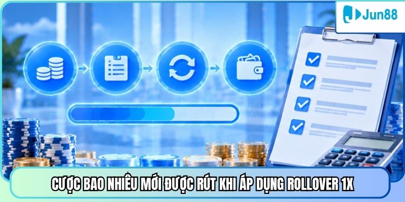 Cược bao nhiêu mới được rút khi áp dụng rollover 1X