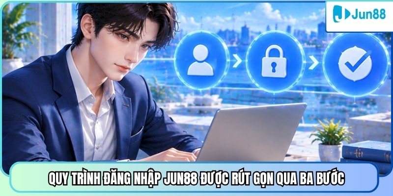 Quy trình đăng nhập Jun88 được rút gọn qua ba bước